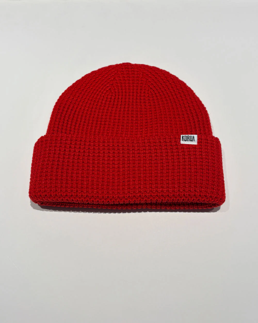 Red Waffle Beanie - Image 3